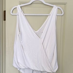 Jolie White V-Neck Top